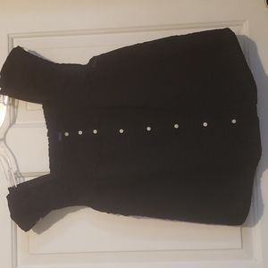 Black button detail top